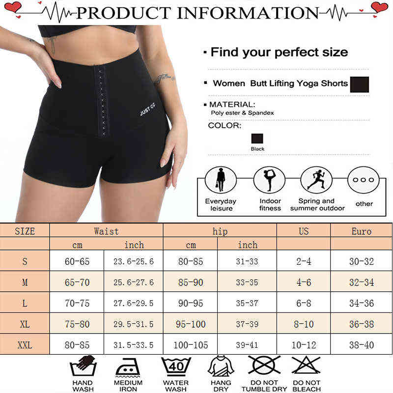 GUUDIA Women Waist Trainer Shorts Tummy Control Panties Workout Leggings Sports Leggings High Waist Body Shaper Pants Shapewear 211112