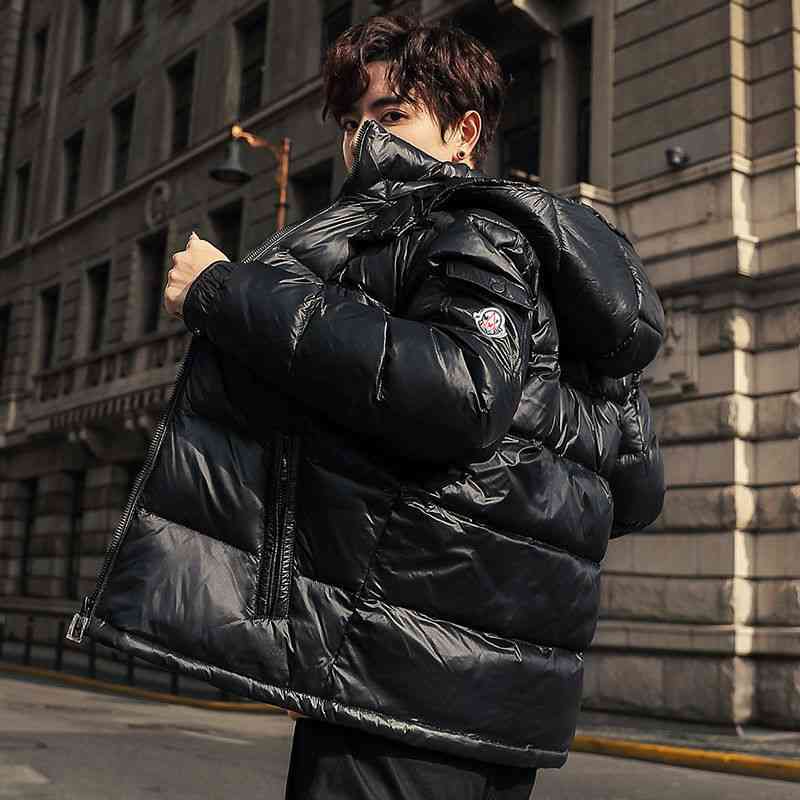 Light thin hooded down jacket men's and women's short 2021 new couple's winter thickened wash free bright face, Black
Light thin hooded down jacket men's and women's short 2021 new couple's winter thickened wash free bright face, Black