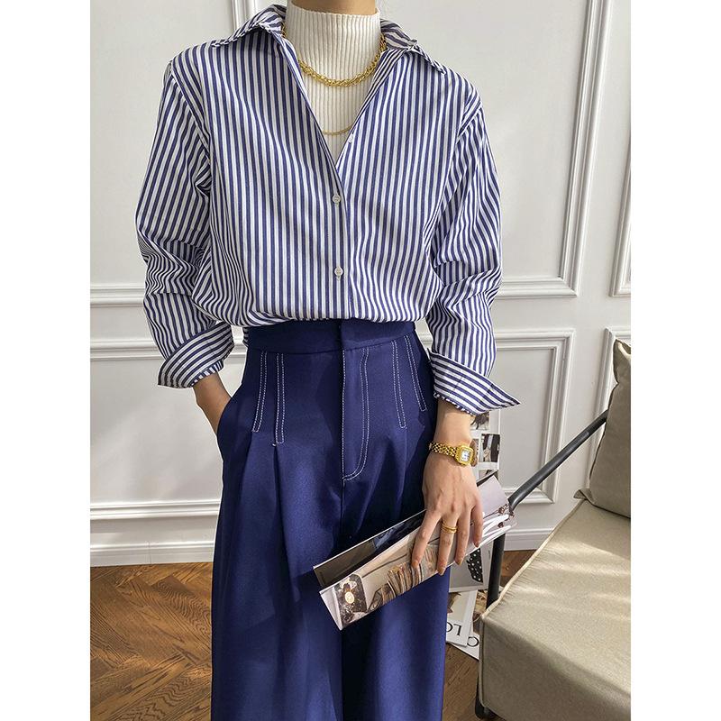 Women' Blouses & Shirts Women Spring Summer Korean Francais Tops And Retro Loose Long Sleeves Plus Size Clothing For, Blue
Women' Blouses & Shirts Women Spring Summer Korean Francais Tops And Retro Loose Long Sleeves Plus Size Clothing For, Blue