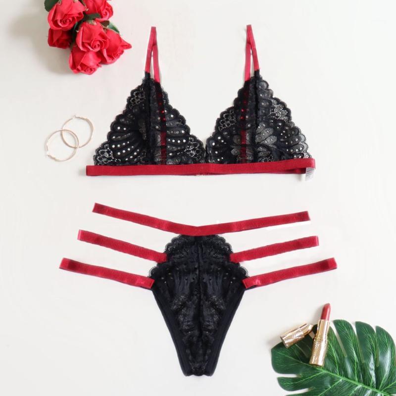 Bras Sets Fashion Women Sexy Lace Wireless Transparent Bra Thong Sleepwear G-String Hollow Oout Lingerie Babydoll Underwear Set#p3, Black
Bras Sets Fashion Women Sexy Lace Wireless Transparent Bra Thong Sleepwear G-String Hollow Oout Lingerie Babydoll Underwear Set#p3, Black