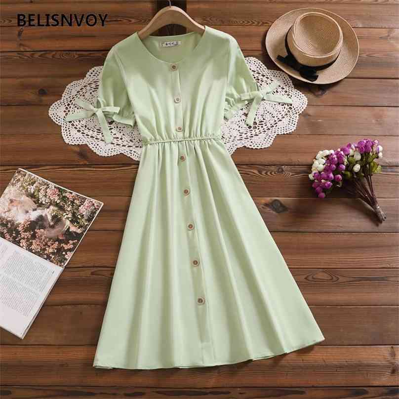 Women Summer V-Neck Single Breasted A-Line Dress Lace Up Short Sleeve Vintage Casual Midi Vestidos 210520, Yellow
Women Summer V-Neck Single Breasted A-Line Dress Lace Up Short Sleeve Vintage Casual Midi Vestidos 210520, Yellow