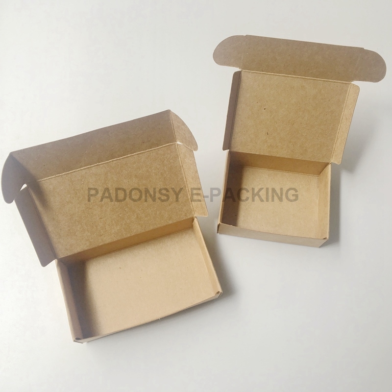 Wholesale 50pcs Natural Brown Kraft Paper Cajas de Carton Packaging Soap Wedding Favors Candy Gift Box 210402