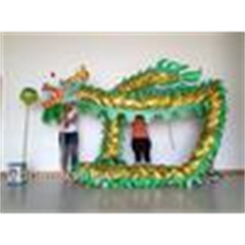3.1 m size 6 # 4 kid sliver golden plated CHINESE DRAGON DANCE Folk Festival Celebration Costume от DHgate WW