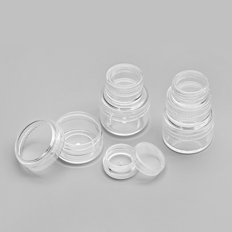 1 3 5 10 20 30 Gram Jars Cosmetic Sample Empty Container, 5ML Plastic, Round Pot, Screw Cap Lid, Small Tiny 5G Bottle, for Make Up, Eye Shadow, Nails,