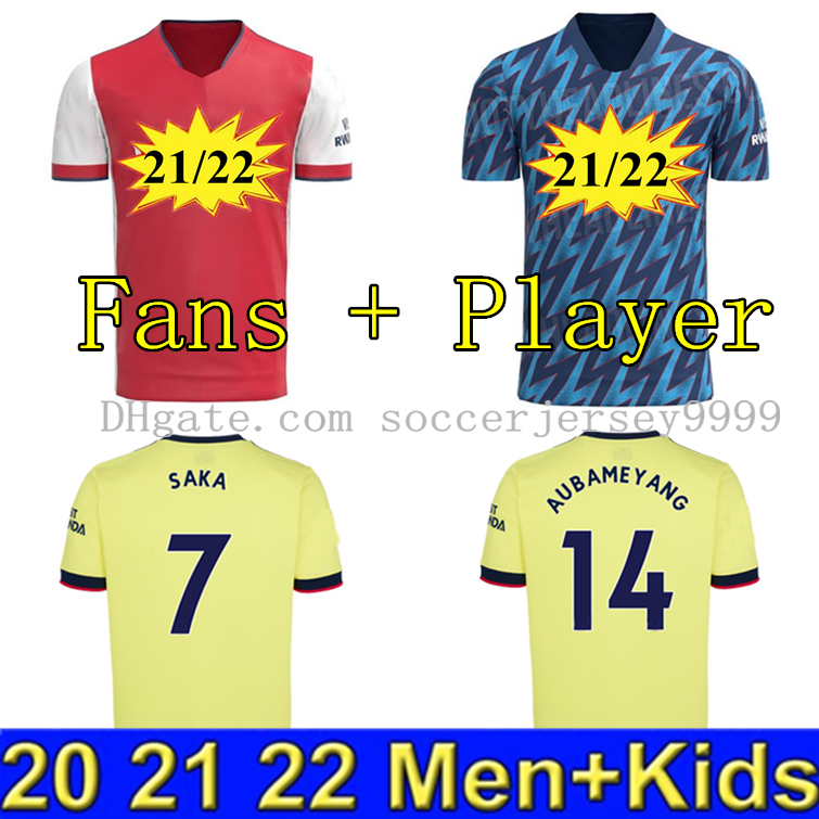 

Arsen soccer jersey Fans Player version Gunners 21 22 ØDEGAARD PEPE SAKA THOMAS WILLIAN NICOLAS TIERNEY 2021 2022 football shirt Men + Kids kit away yellow fourth 4th, 17