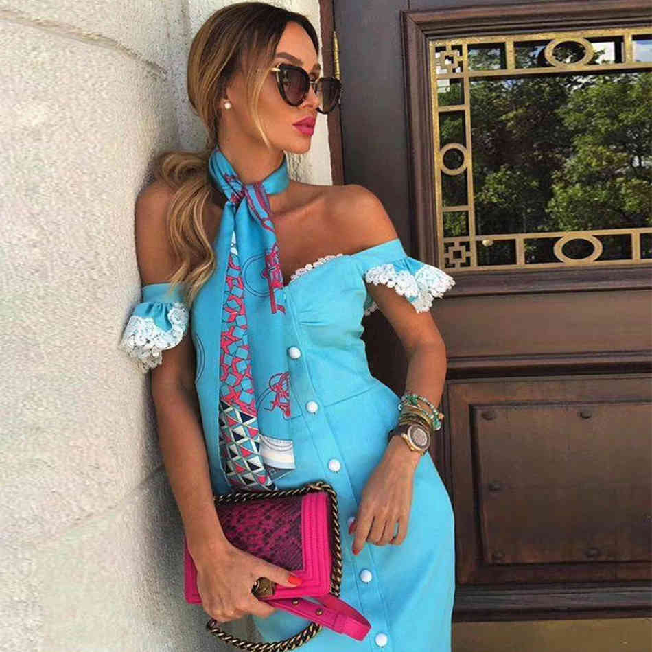 Summer Women Sleeveless Bandage Dress Sexy Spaghetti Strap Lace Button Club Celebrity Runway Party Vestidos 210423