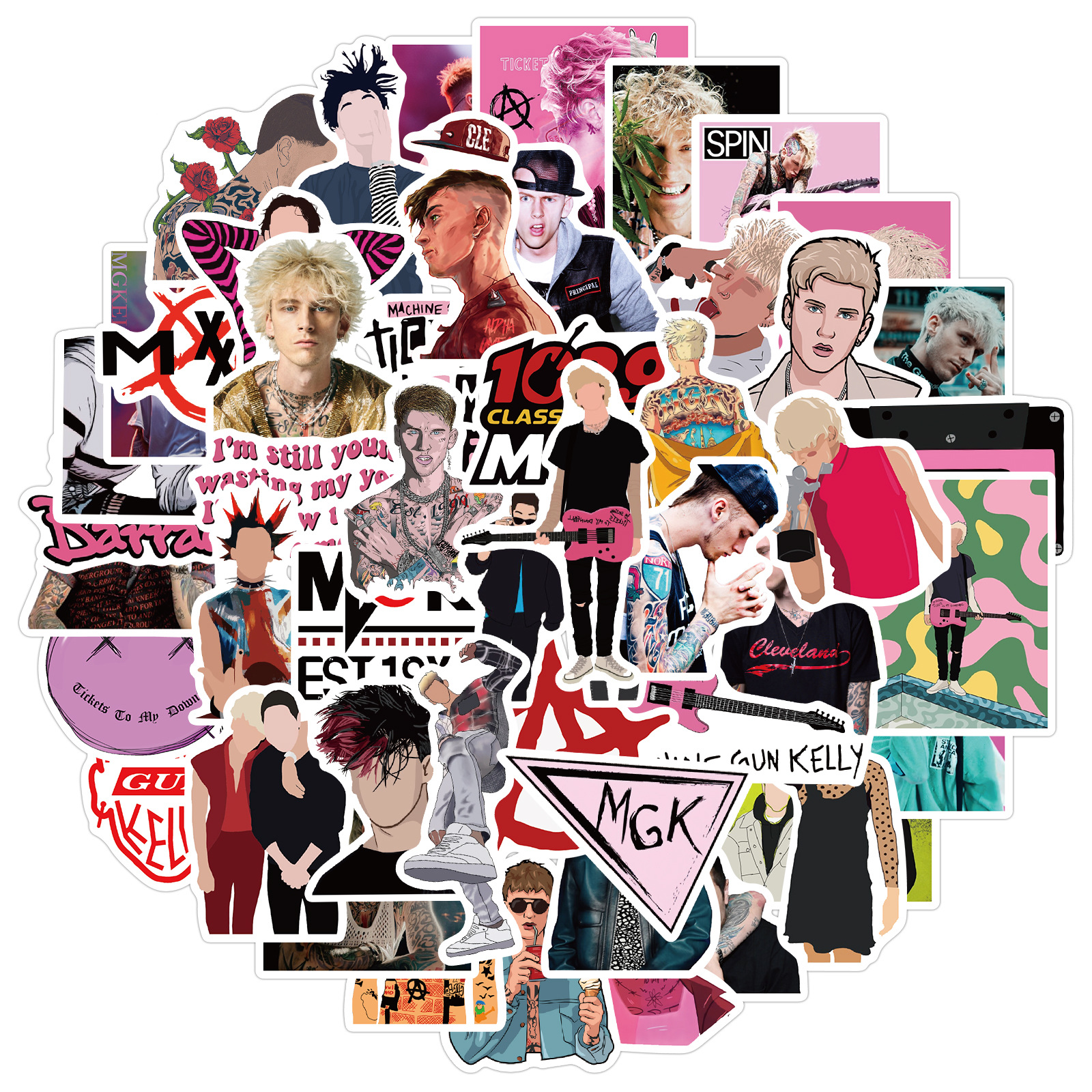 50 PCS Mixed Rapper Machine Kelly Graffiti skateboard Stickers For Car Laptop Fridge Helmet Pad Bicycle Bike Motorcycle PS4 book Guitar Pvc Decal, Multi colors
50 PCS Mixed Rapper Machine Kelly Graffiti skateboard Stickers For Car Laptop Fridge Helmet Pad Bicycle Bike Motorcycle PS4 book Guitar Pvc Decal, Multi colors