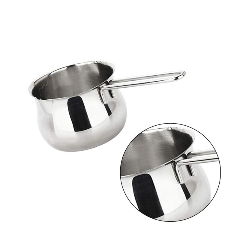 Milk Heating Pot Stainless Steel Sauce Pan Cheese Baking With Handle Butter Melting For Home Kitchen Pans