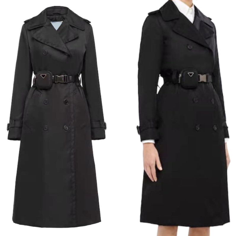 Stylish Women Trench Coats Waist Bag Slim Long Sleeve Windbreaker Triangle Label Zipper Overcoat Double Row Button Outerwear, 1#
Stylish Women Trench Coats Waist Bag Slim Long Sleeve Windbreaker Triangle Label Zipper Overcoat Double Row Button Outerwear, 1#