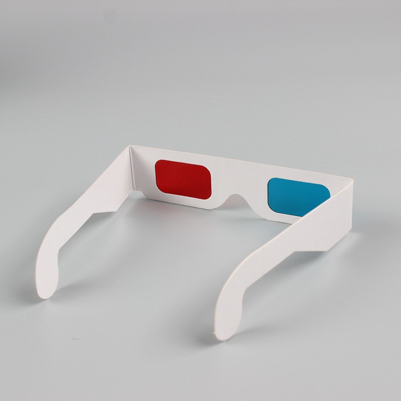 3D Paper Glasses Red & Blue Cyan Paper Card Universal Anaglyph Offers a Sense of Reality Movie DVD