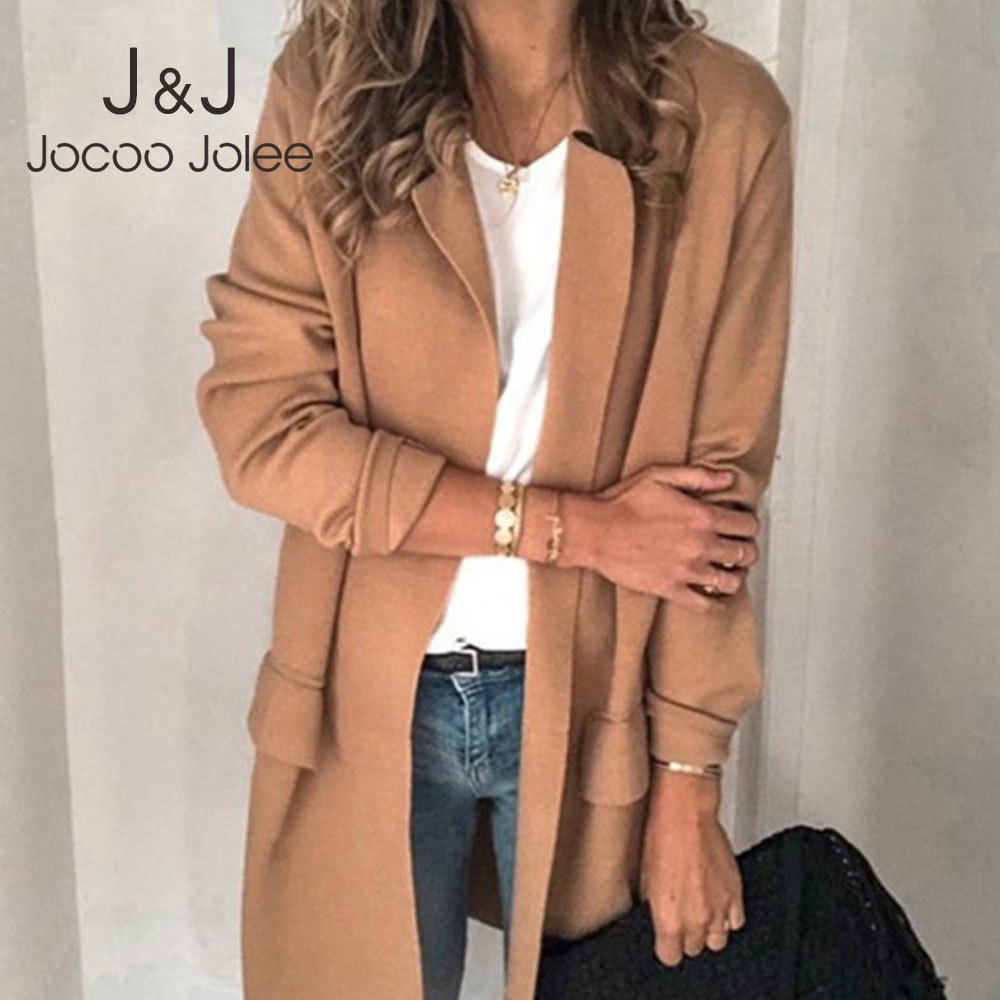 Jocoo Jolee Vintage Long Jackets Casual Long Sleeve Solid Blazer Harajuku Minimalist Workwear Blazer Office Lady Formal Coat 210518, Apricot
Jocoo Jolee Vintage Long Jackets Casual Long Sleeve Solid Blazer Harajuku Minimalist Workwear Blazer Office Lady Formal Coat 210518, Apricot