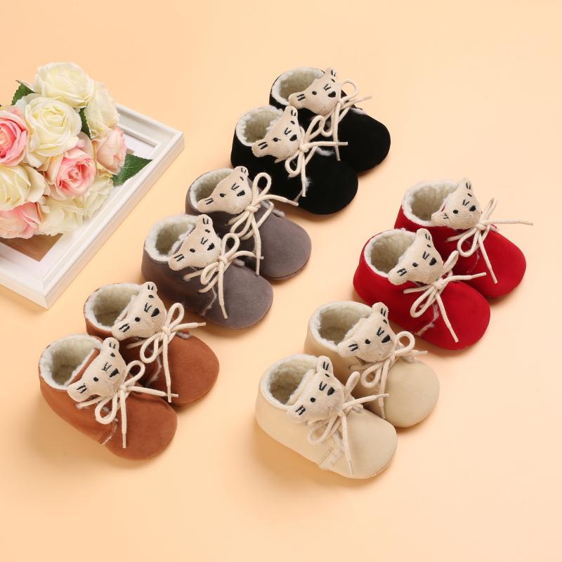 Boots Winter Lace Up Warm Born Baby Cute Bear Toddler Boy Girl Short Plush Soft Soled Anti-slip Shoes 0-18M, Black;grey
Boots Winter Lace Up Warm Born Baby Cute Bear Toddler Boy Girl Short Plush Soft Soled Anti-slip Shoes 0-18M, Black;grey