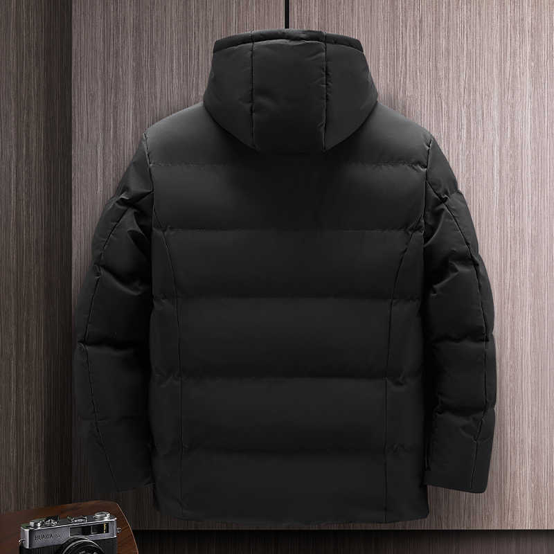 Winter Thick Warm Parka Men Hooded Windbreaker Jacket 6XL 7XL 8XL Big Size Cotton Padded Puffer Jackets Male Thermal Parkas 211214Z