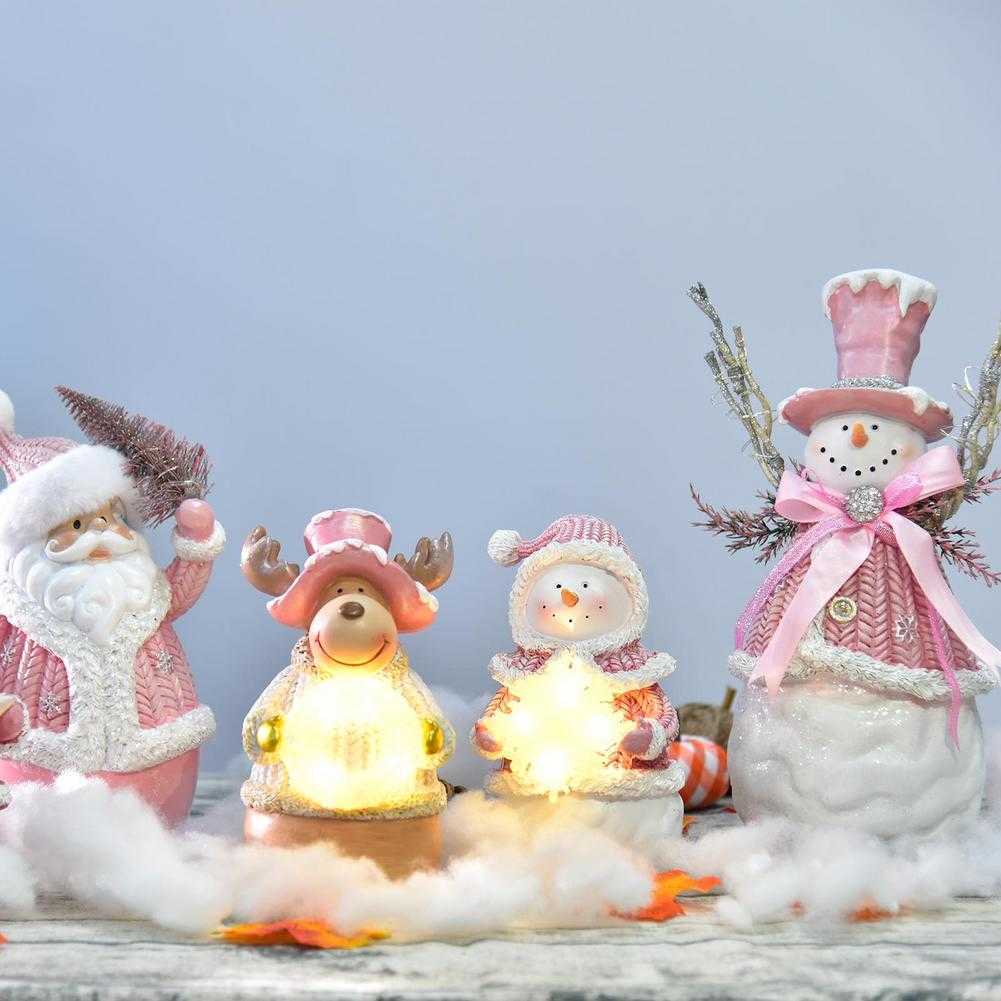 Pink Christmas Snowman Santa Claus Figurine With LED Holiday Lights Xmas Decoration 2022 New Year's Decor Home Room Ornament H1020
Pink Christmas Snowman Santa Claus Figurine With LED Holiday Lights Xmas Decoration 2022 New Year's Decor Home Room Ornament H1020