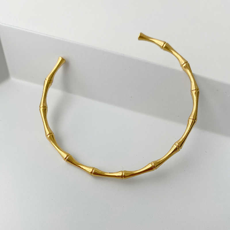 Peri'sbox Gold Color Linked Bamboo Bangles Thin Geometric Bangles for Women Open Minimalist Cuff Bangles Adjustable 2020 Jewelry Q0719
Peri'sbox Gold Color Linked Bamboo Bangles Thin Geometric Bangles for Women Open Minimalist Cuff Bangles Adjustable 2020 Jewelry Q0719