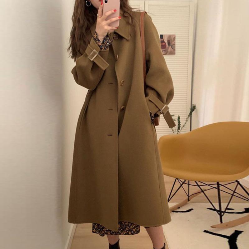 Women's Wool & Blends Jacket Hepburn Style Autumn And Winter Plus Cotton Thickened Woolen Coat Mid-length Office Lady Outwear Temperament, Black
Women's Wool & Blends Jacket Hepburn Style Autumn And Winter Plus Cotton Thickened Woolen Coat Mid-length Office Lady Outwear Temperament, Black