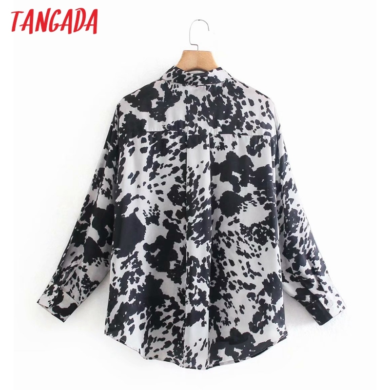 Women Loose Animal Print Blouse Long Sleeve Chic Female Casual Shirt Blusas Femininas XN300 210416