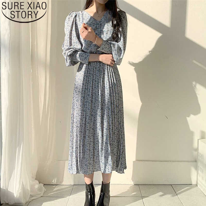 Vintage Spring Dress Fashion Women Floral Print Pleated Slimming Dresses V-Neck Casual Loose Party Dresses 3 Colors 10502 210527, Light blue
Vintage Spring Dress Fashion Women Floral Print Pleated Slimming Dresses V-Neck Casual Loose Party Dresses 3 Colors 10502 210527, Light blue