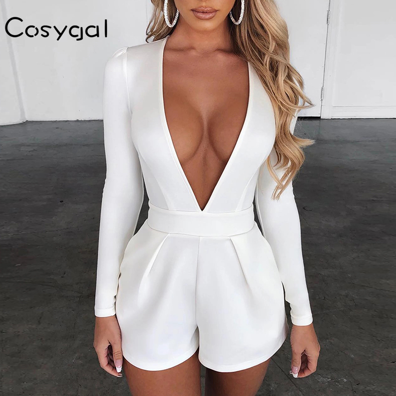 Cosygal 2021 Deep V Neck Long Sleeve White Sexy Jumpsuit Bodycon Jumpsuit Women Rompers Party Night Frstival Playsuit Overalls
Cosygal 2021 Deep V Neck Long Sleeve White Sexy Jumpsuit Bodycon Jumpsuit Women Rompers Party Night Frstival Playsuit Overalls