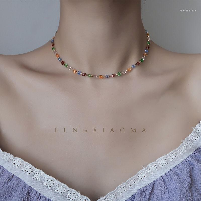 Chains Beaded Women Necklaces Multicolor Woman Necklace Short Chain Refreshing Fashion Clavicle Simplicity Alloy Gold Color Kolczyki, Silver
Chains Beaded Women Necklaces Multicolor Woman Necklace Short Chain Refreshing Fashion Clavicle Simplicity Alloy Gold Color Kolczyki, Silver