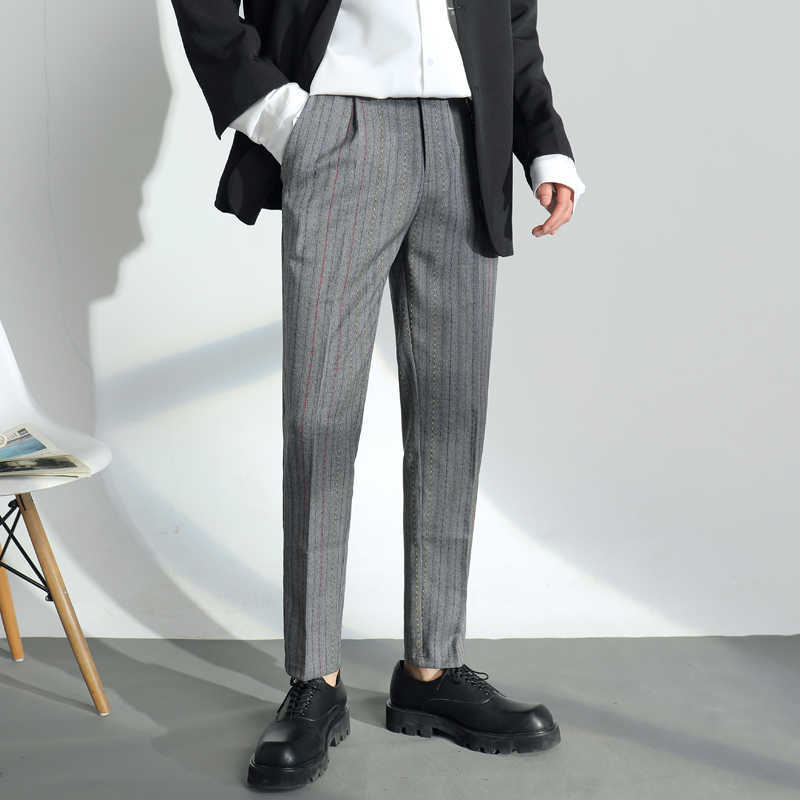 Men's Striped Pants British Casual Business Dress Trousers Korean Style Slim Suit Office Social Trousers Pantalon Homme 210527, Gray
Men's Striped Pants British Casual Business Dress Trousers Korean Style Slim Suit Office Social Trousers Pantalon Homme 210527, Gray