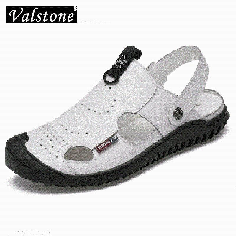 Sandals Valstone Genuine Leather Slipper Men Ankle Strap Beach Walk Shoes Softy Comfortable Male Summer Footwear Luxury Stylish, Black
Sandals Valstone Genuine Leather Slipper Men Ankle Strap Beach Walk Shoes Softy Comfortable Male Summer Footwear Luxury Stylish, Black