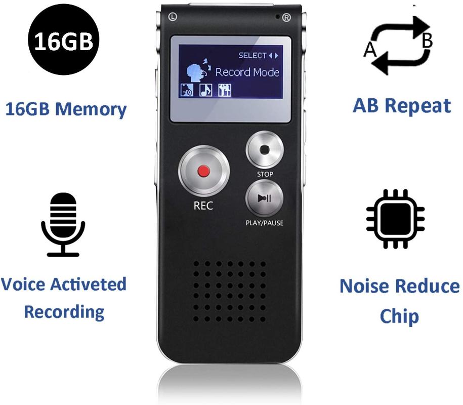 Digital Voice Recorder Recorder,16GB Activated With Playback Mini Audio For Lectures, Portable Tape Dictaphone
Digital Voice Recorder Recorder,16GB Activated With Playback Mini Audio For Lectures, Portable Tape Dictaphone