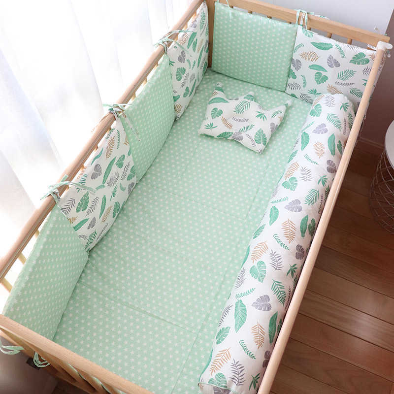 Baby Bumpers In The Crib Protector For borns Nordic Baby Room Decor Children Thick Soft Cot Bumper For Boy Girl Infant Bed 211025