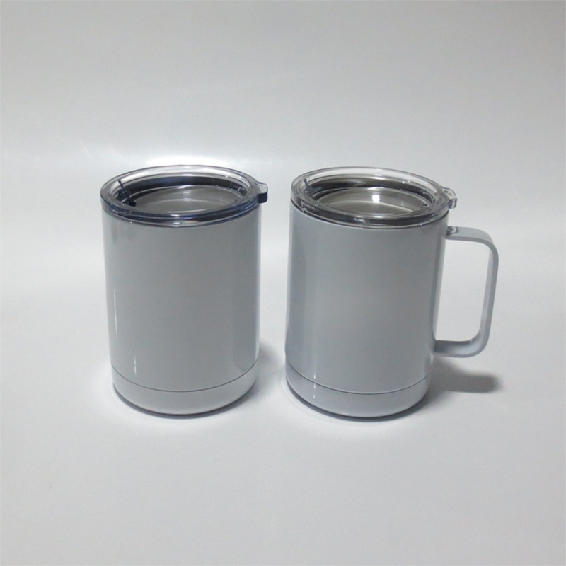 10ooz handle thermos cup, White