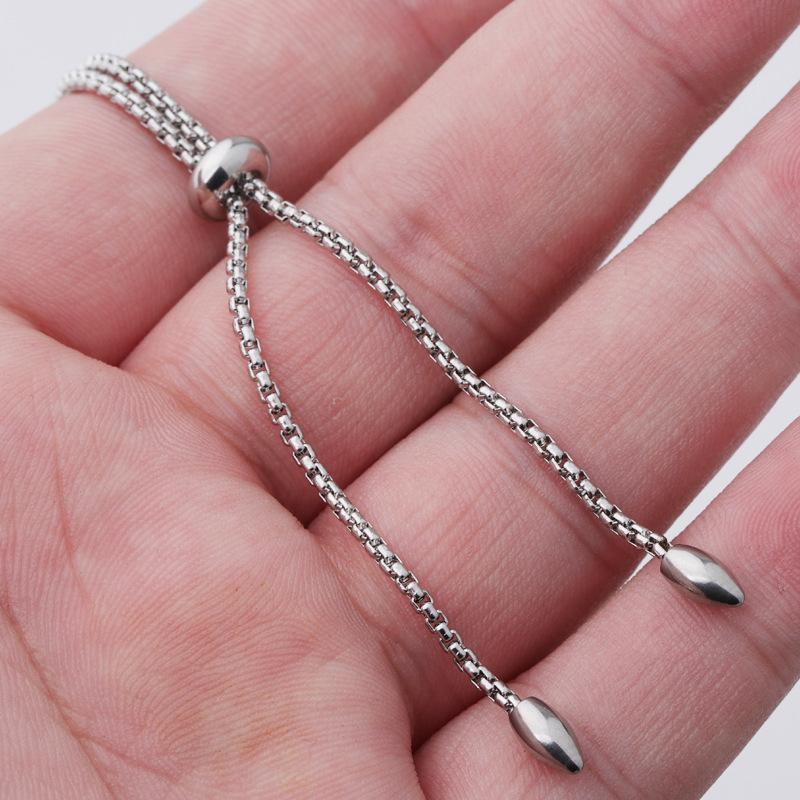 Stainless Steel Chain Box Adjustable Bolo Bracelet For Women And Men Wholesale 10PCS Link,
Stainless Steel Chain Box Adjustable Bolo Bracelet For Women And Men Wholesale 10PCS Link,