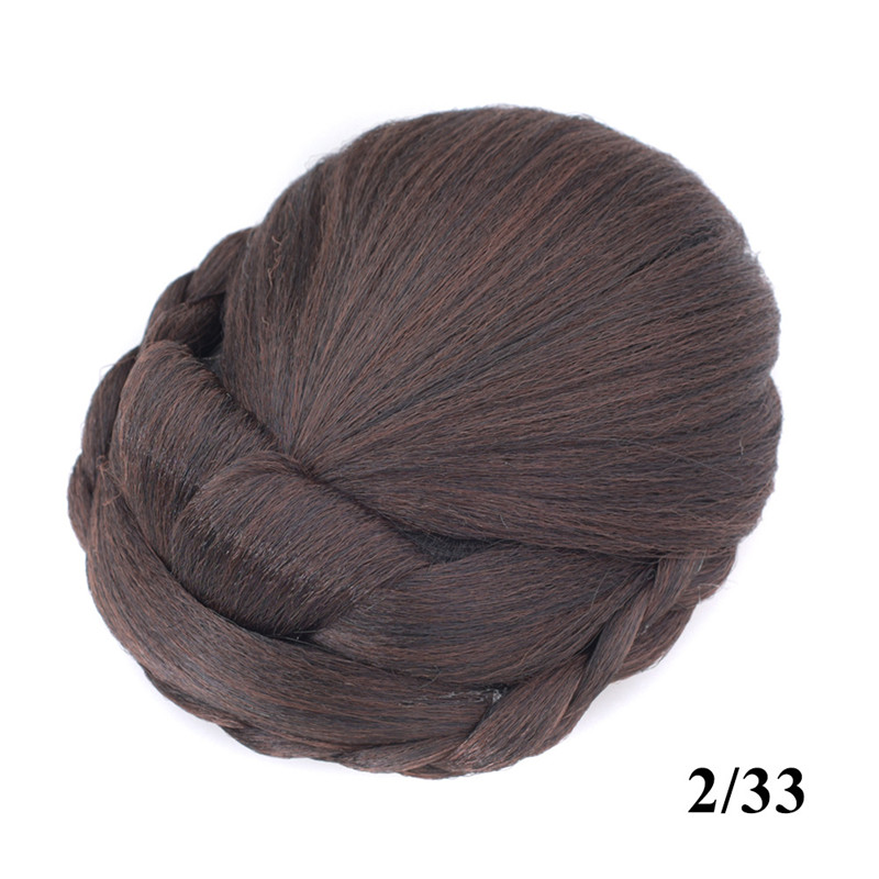 Synthetic Bridal Bun Clip in Chignons Simulating Human Hair Extension Updo Buns For Women Hairstyle Tools DH115