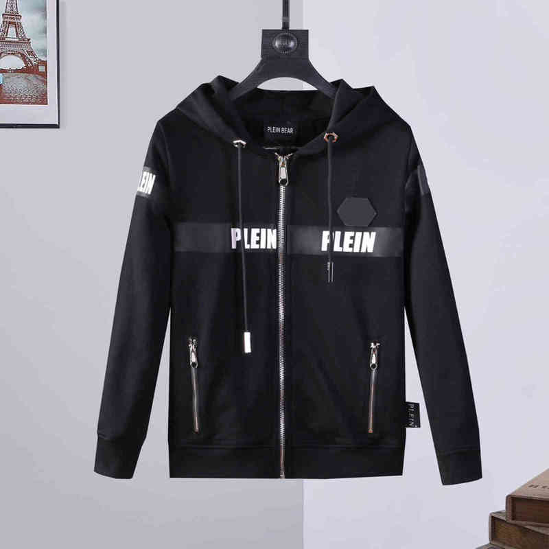 PLEIN BEAR Brand Warm Thick Sweatshirt Hip-Hop Loose Characteristic Personality Skull Pullover Rhintone Luxury Men's Hoodie 81428, Black
PLEIN BEAR Brand Warm Thick Sweatshirt Hip-Hop Loose Characteristic Personality Skull Pullover Rhintone Luxury Men's Hoodie 81428, Black