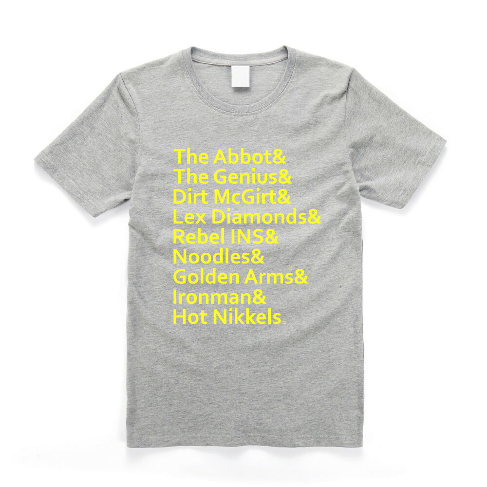 Wu-Tang Clan 'Clan Aliases' Hip Hop T Shirt Grey/Yellow