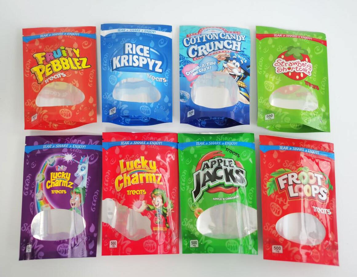infused cereal edibles treats plastic packaging bags fruit loops apple jacks rice crunch fruity pebbles
infused cereal edibles treats plastic packaging bags fruit loops apple jacks rice crunch fruity pebbles