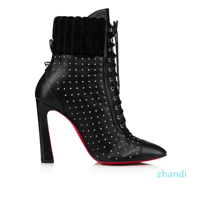 Elegant Women Red Bottom Boots Dakita ankle boot silver spike chunky heel Black Heels Leather Lady Sexy Booties Party,Wedding lace-up
Elegant Women Red Bottom Boots Dakita ankle boot silver spike chunky heel Black Heels Leather Lady Sexy Booties Party,Wedding lace-up