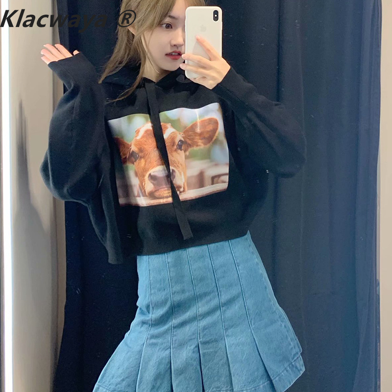 Women's Long Sleeve Hooded Pullover Sweatshirt Tops Cute Animal Print printing Loose Leisure Hoodies 210521, Black.
Women's Long Sleeve Hooded Pullover Sweatshirt Tops Cute Animal Print printing Loose Leisure Hoodies 210521, Black.