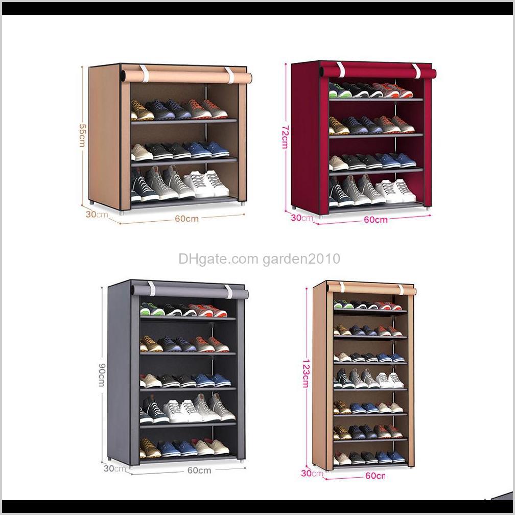 Holders Racks Housekeeping Organization Garden Drop Delivery 2021 456810 Layer Dustproof NonWoven Home Shoe Rack Bedroom Do49709675421894