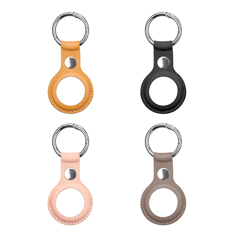 4 colors Protective Cover Location Tracker Silicone Case With Buckle For AirTags Tracker Metal Ring Anti-lost Accessories