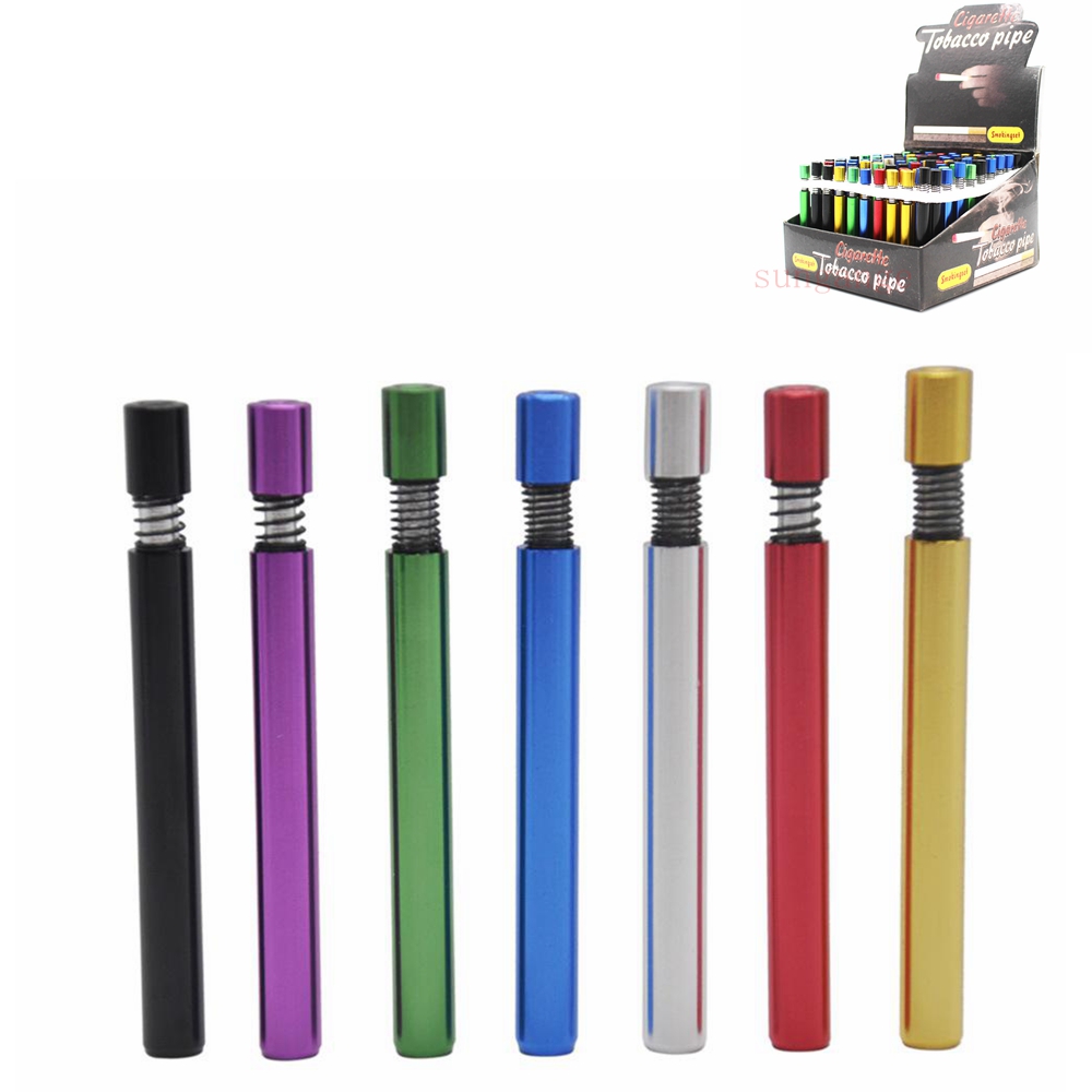 100 Pcs/lot Metal Cigarette Smoking pipes Tobacco Herb Pipe Aluminum One Hitter Dugout Snuff Snorter Bat Hand Holder Accessories
100 Pcs/lot Metal Cigarette Smoking pipes Tobacco Herb Pipe Aluminum One Hitter Dugout Snuff Snorter Bat Hand Holder Accessories