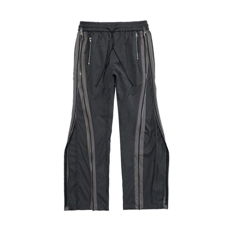 2025 S Fashion Designer Men S Pants Side Zipper Pull Away Loose Casual Streetwear Hiphop Boot Cut Pant For Men Jogger Sweatpants Male Sports Trousers