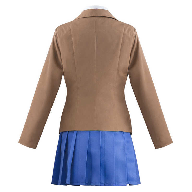 Game Doki Literature Club Cosplay Sayori Natsuki Yuri Monika Costume School Uniform Wig Skirt Women Anime Y0913