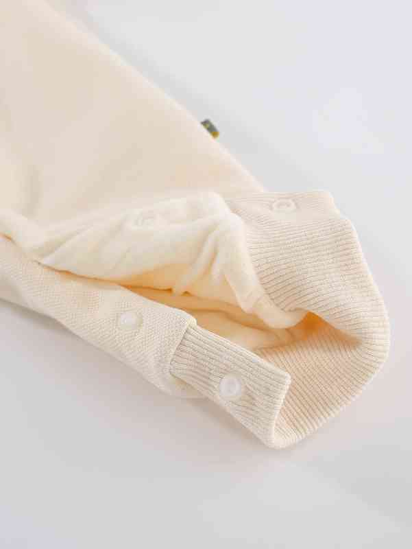 Peninsula Baby Cartoon Graphic Contrast Raglan Sleeve Thermal Jumpsuit SHE