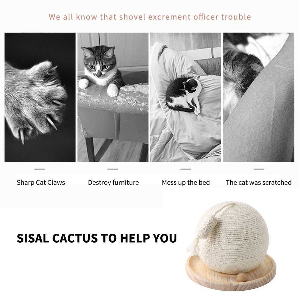 !Cactus Shape Cat Scratcher Circle Track With Moving Balls Cats Interactive Toys Funny Ball Funny Pet Toy Pet Scratch 210929