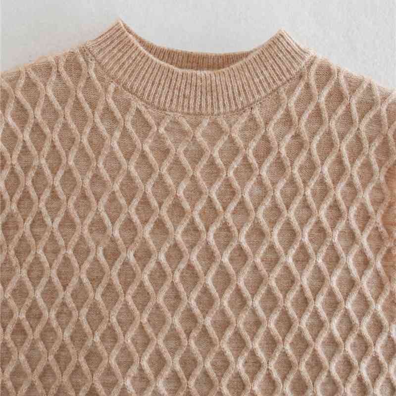 Streetwear Women O-Neck Sweater Vests Fashion Ladies Looses Knitted Tanks Causal Female Chic Solid Khaki Pullovers 210430
