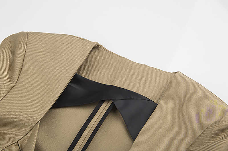 TWOTYLE Elegant Patchwork Bowknot Blazer For Women Square Collar Long Sleeve Ruched Split Blazers Female Fashion 210930