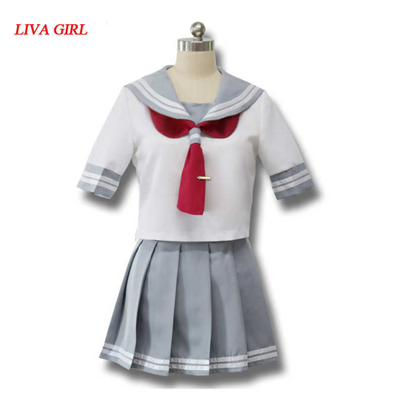 Japanese Anime Love Live Sunshine Cosplay Costume Takami Chika Girls Sailor Uniforms Aqours School Y0913
