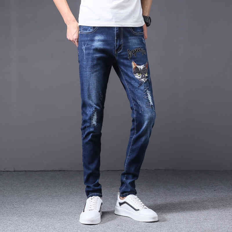 men's jeans fashion korean casual jeans men brand straight hole ripped distressed blue printed homme denim trousers plus size 29-3
men's jeans fashion korean casual jeans men brand straight hole ripped distressed blue printed homme denim trousers plus size 29-3