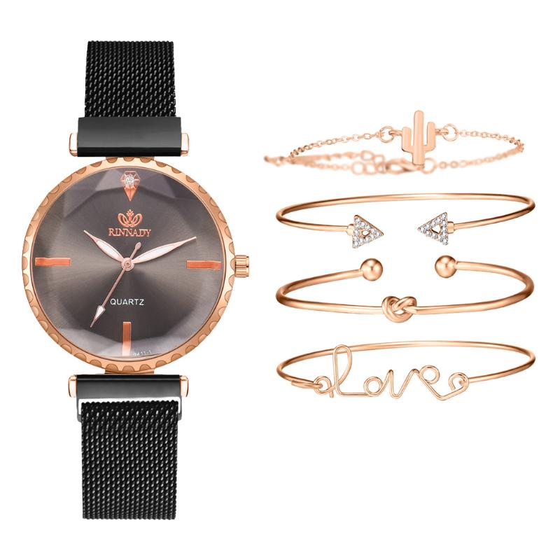 Wristwatches 2021 Top Fashion Women's Bracelet Watch Set Five-piece Alloy Strap Magnet Buckle Combination Quartz Ladies, Bronze
Wristwatches 2021 Top Fashion Women's Bracelet Watch Set Five-piece Alloy Strap Magnet Buckle Combination Quartz Ladies, Bronze