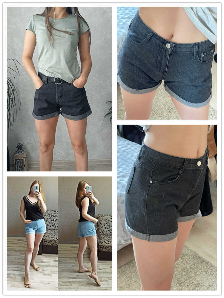 Ailegogo Streetwear High Waist Women Blue Denim Shorts With Belt Summer Casual Female Wide Leg Plus Size 2xl Jeans 210714