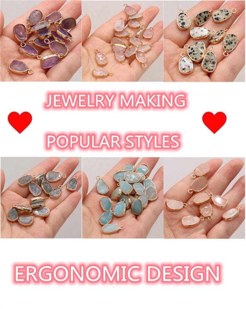 Charms Fashion Small Pendants Natural Stone Rose Quartz Amethyst Amazonite Pendant For Jewelry Making DIY Necklace Earrings Accessories, Bronze;silver
Charms Fashion Small Pendants Natural Stone Rose Quartz Amethyst Amazonite Pendant For Jewelry Making DIY Necklace Earrings Accessories, Bronze;silver